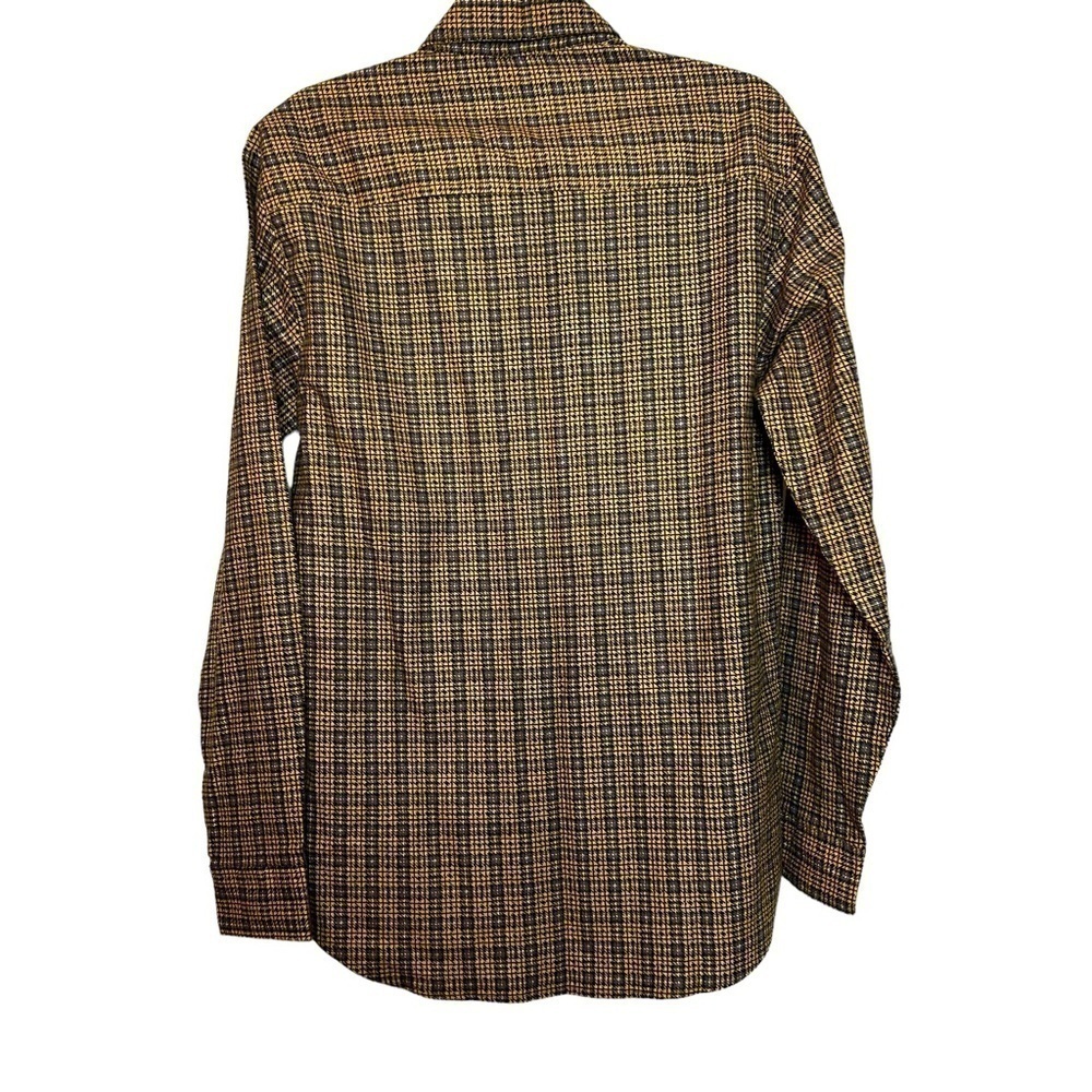 HABAND Mens Quality & Comfort Vintage Pearl Snap Plaid Shirt w/ Pearl Snap Cuffs - Picture 7 of 11